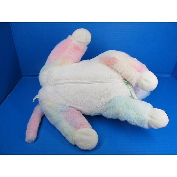 Hug A Babies Plush Pastel Rainbow Unicorn Stuffed Toy With Silver Horn  11" - Picture 6 of 11